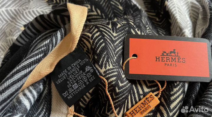 Кашемировый платок Hermes крылья