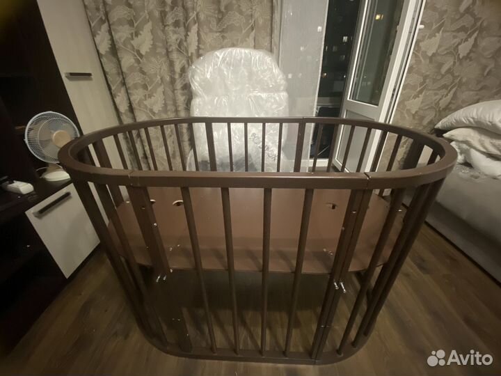 Детская кровать трансформер овальная 8в1