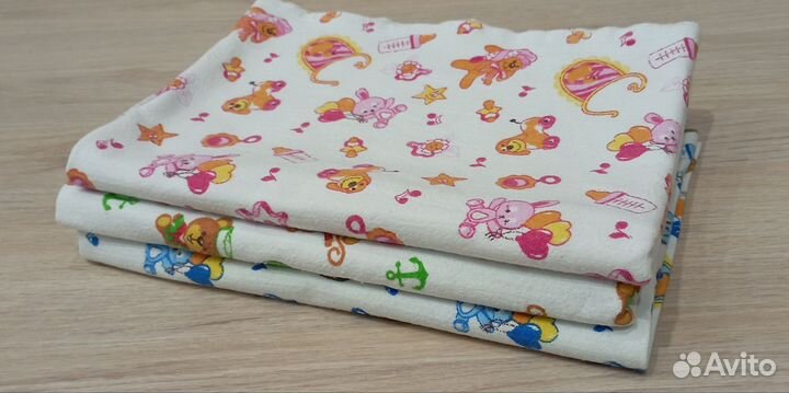 Пеленки детские 78*102 х/б - 3 шт