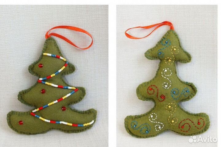 Елочные игрушки Новые фетр мягкие 