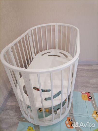 Детская кроватка трансформер с маятником