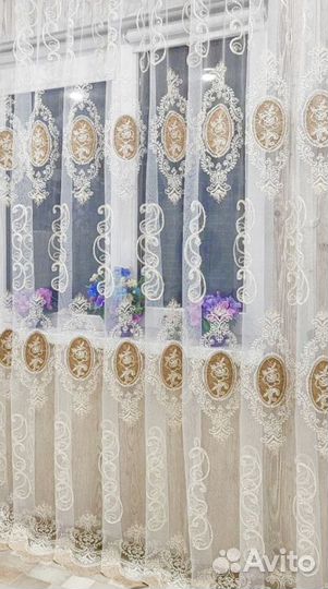 Тюль новый на отрез, пошив по размерам