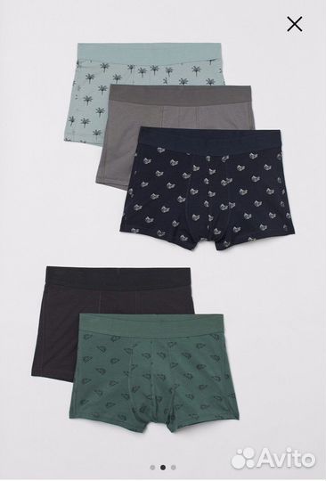 Новые боксеры Н&М р.S комплект 5 штук