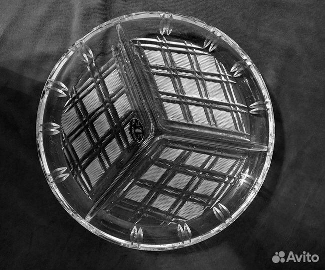 Хрустальный кувшин и менажница СССР