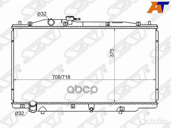 Радиатор Honda Inspire 03-07 HD0005-UC Sat