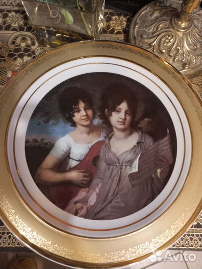 Тарелка настенная большая Дулево