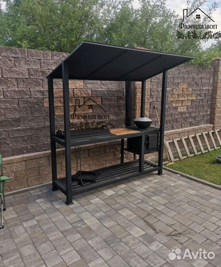 Мангал loft с крышей