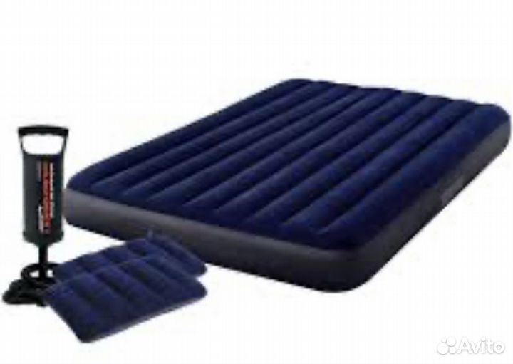 Надувной матрас новый intex, насос