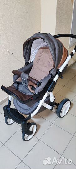 Коляска adamex barletta NEW9, 3 в1, гелевые колёса