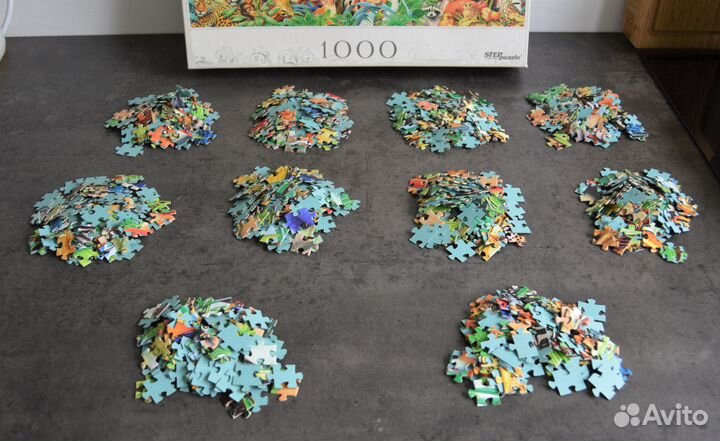 Пазл панорама на 1000 деталей Мир животных