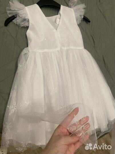 Платье белое нарядное 116-122