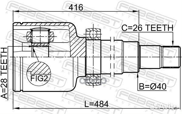 ШРУС ford mondeo 07/S-MAX/galaxy 06- внутр.прав