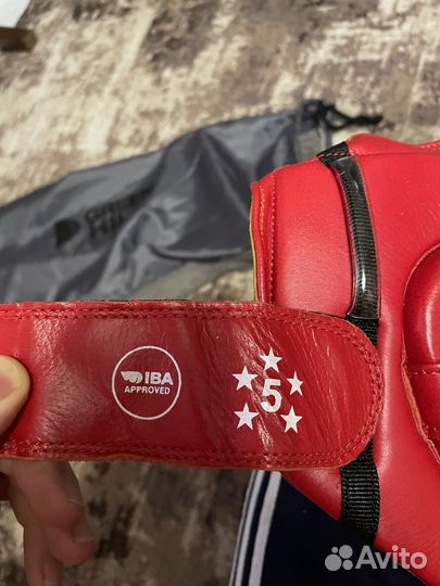 Боксерский шлем five star одобренный IBA красный