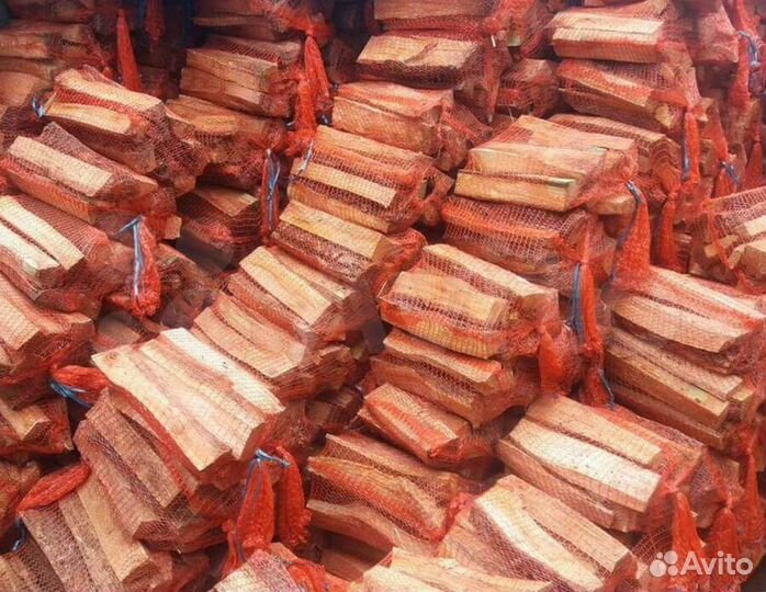 Сухие берёзовые дрова для мангала в мешках