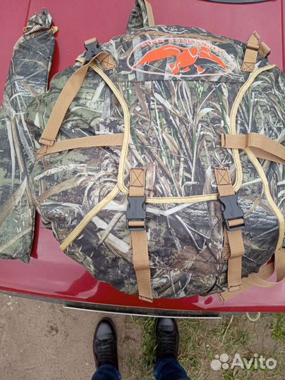 Скрадок для охоты на гуся, голубя, утку. Стог