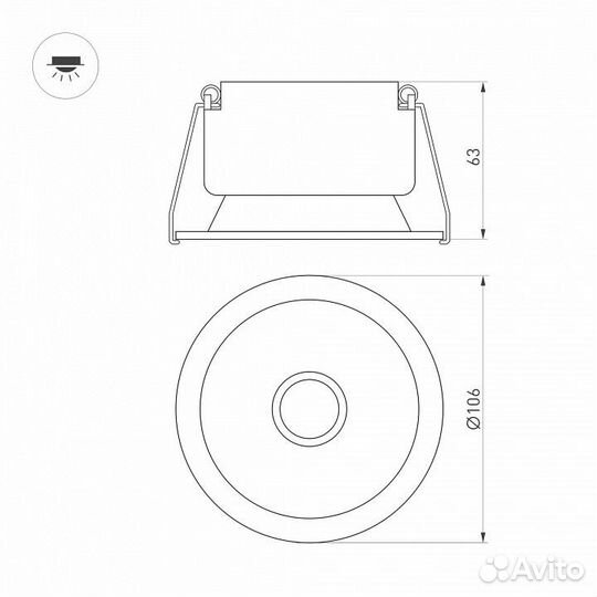 Встраиваемый светильник Arlight harbor 048287