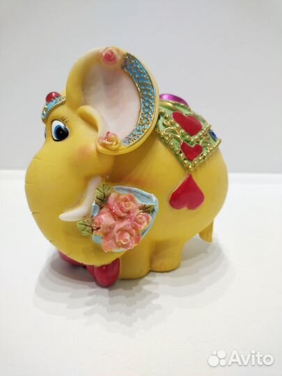 Фигурка - копилка. Индийский слон. Керамика