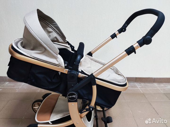 Универсальная коляска 2-в-1 Aimi 608-02(С4-Gray)
