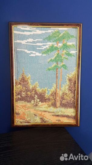 Картина вышитая крестом 37x24