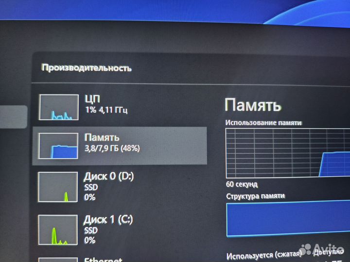 Оперативная память Kingston fury hyperx 8gb ddr4