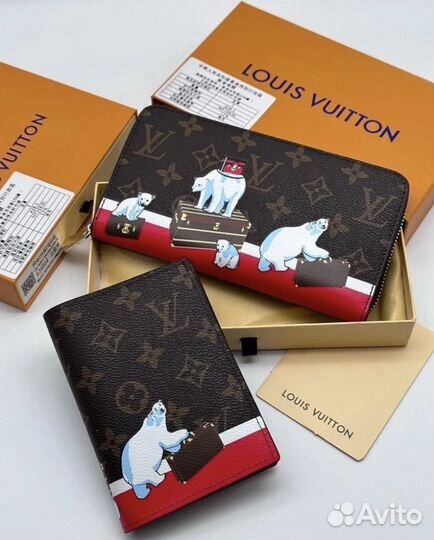 Кошелек и обложка на паспорт Louis Vuitton разные