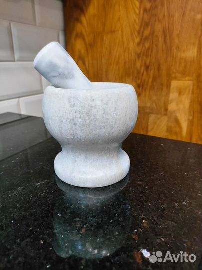 Ступка с пестиком мраморная