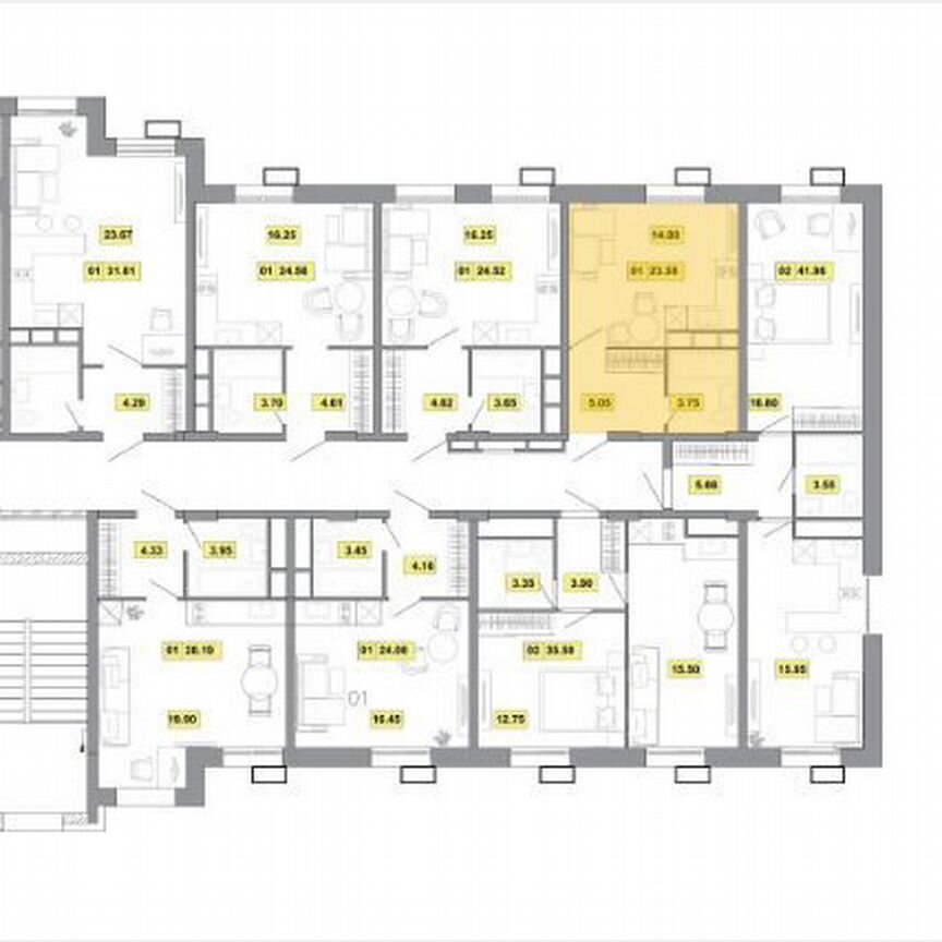 Квартира-студия, 23,6 м², 6/10 эт.