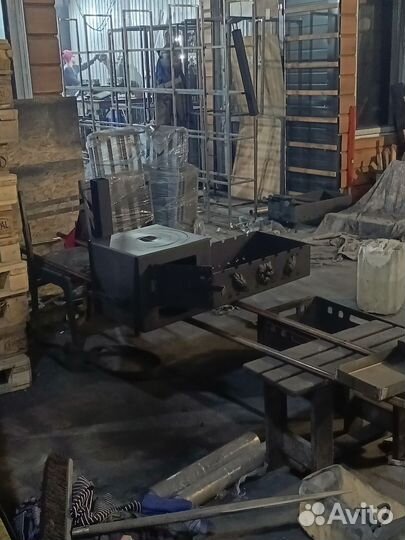 Мангал с печью разборный 3мм 