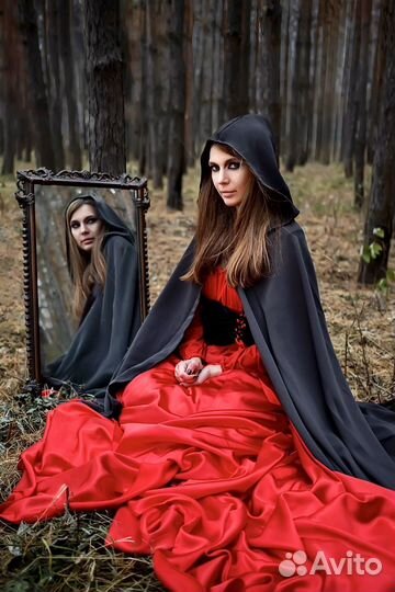 Мантия чёрная, плащ на Хэллоуин