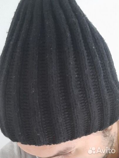 Вязаная шапка H&M чёрная