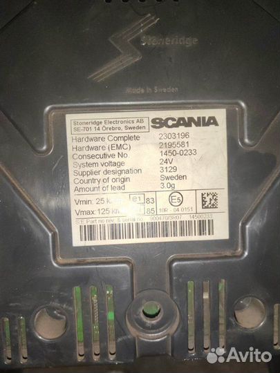 Панель приборов Scania