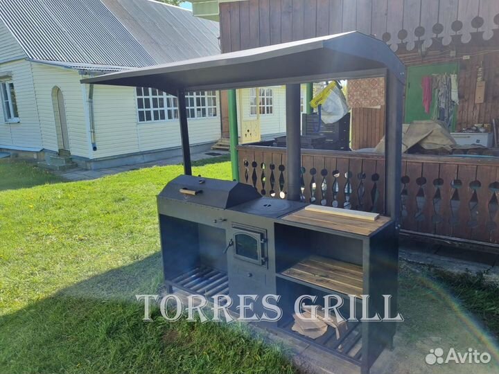 Мангал с крышей