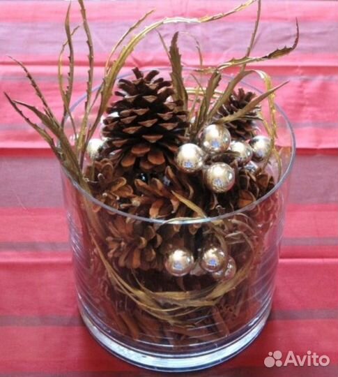Набор шишек 10 шт. еловые,сосновые. Можно поштучно