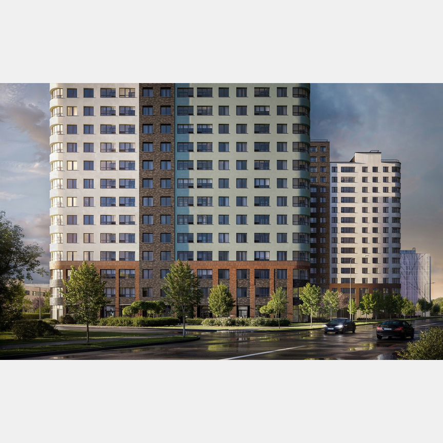 2-к. квартира, 65,4 м², 13/17 эт.