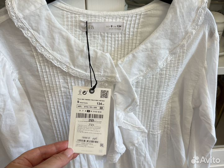 Блузка zara рост 134 новая