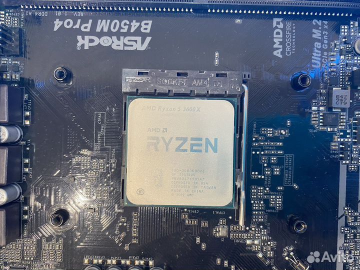 Комплект ryzen 5 3600X/ asrock B450M PRO4