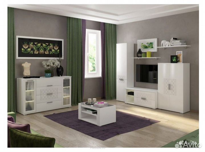 Гостиная Тиффани белая