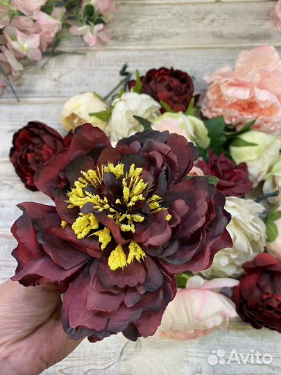 Пионы розы искусственные