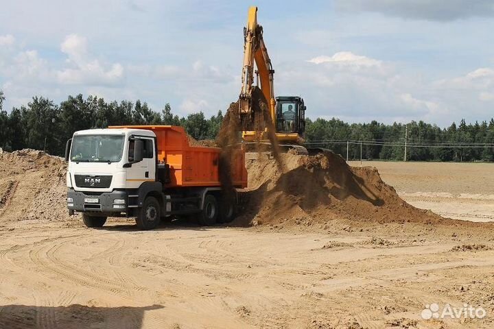 Песок карьерный с доставкой