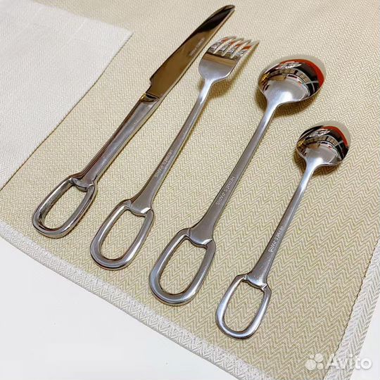 Hermes Набор столовых приборов серебро