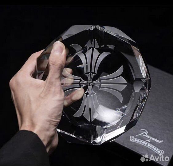 Пепельница хрусталь Baccarat x Chrome Hearts