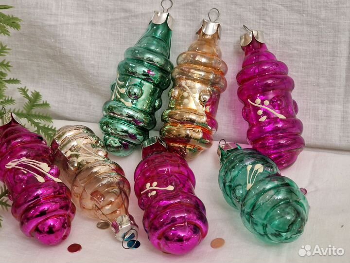 Елочные игрушки СССР Снеговики Подвески Фигурки