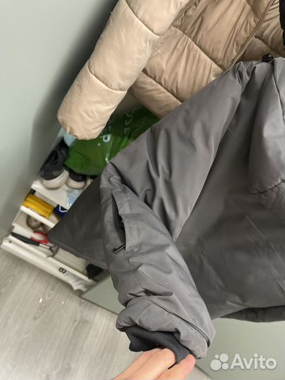 Пуховик мужской серый цвет