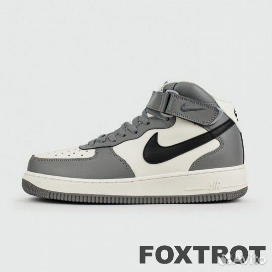 Кроссовки Nike Air Force 1 Mid Grey / White Black