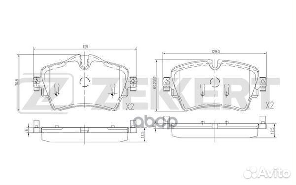 Колодки торм. диск. передн. BMW 2 (F45 F46) 13