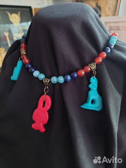 Колье Исида из натурального камня