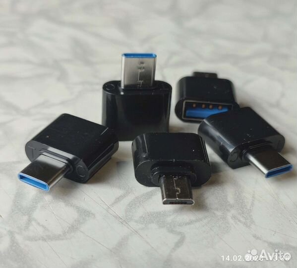 Переходник-адаптер OTG micro USB на USB, Type C