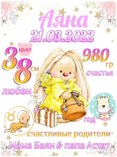 Метрика для новорожденных