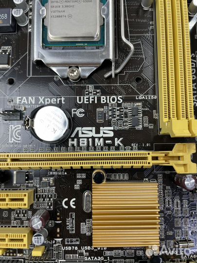 Материнская плата asus H81M-K LGA1150