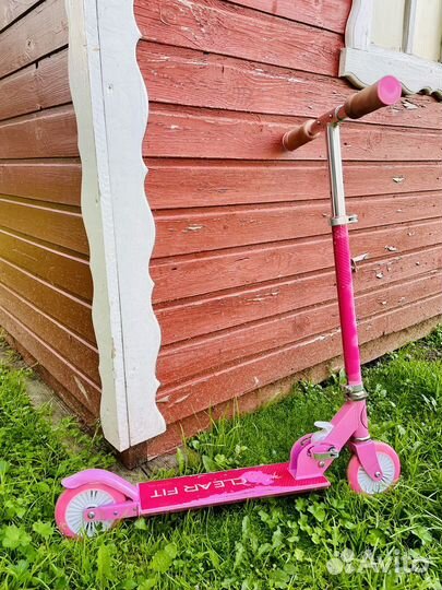 Самокат детский clear fit barbie розовый